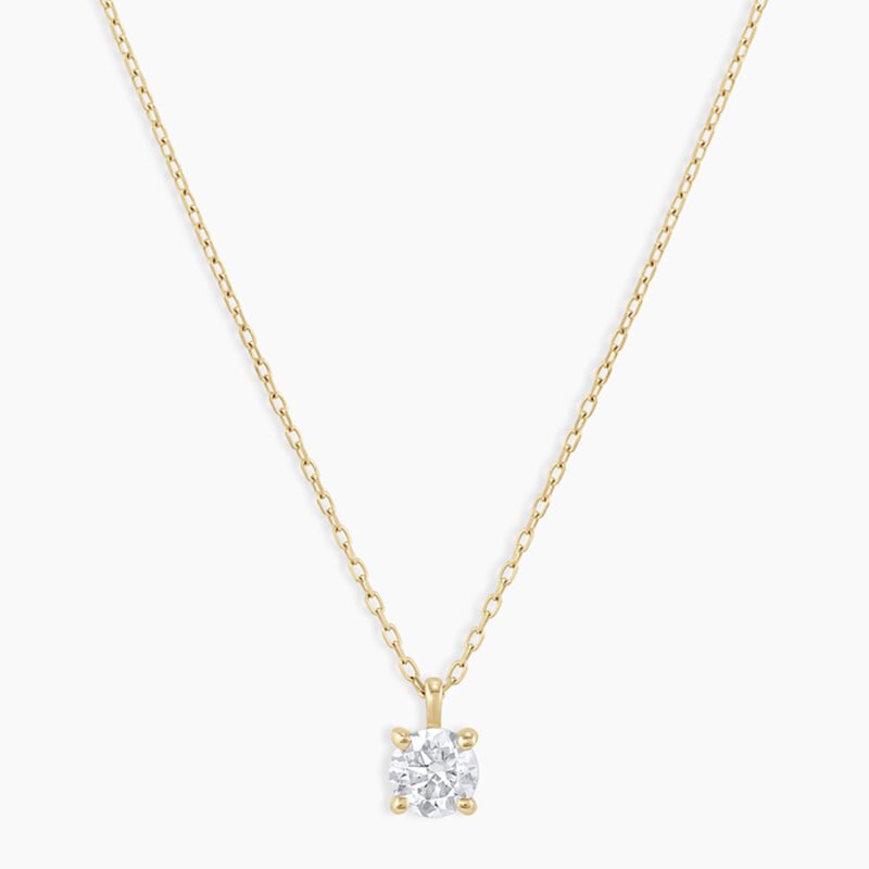 Diamond Solitaire 4 mm Necklace